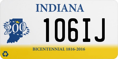 IN license plate 106IJ