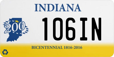 IN license plate 106IN