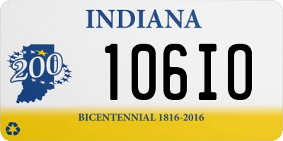 IN license plate 106IO