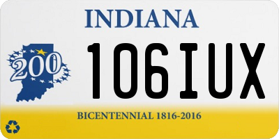 IN license plate 106IUX