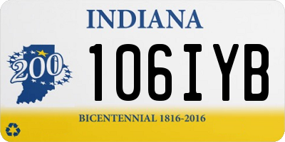 IN license plate 106IYB