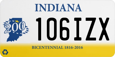 IN license plate 106IZX