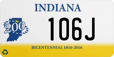 IN license plate 106J