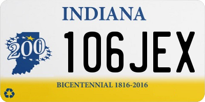IN license plate 106JEX