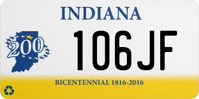IN license plate 106JF