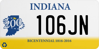 IN license plate 106JN