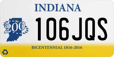 IN license plate 106JQS