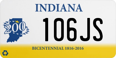 IN license plate 106JS