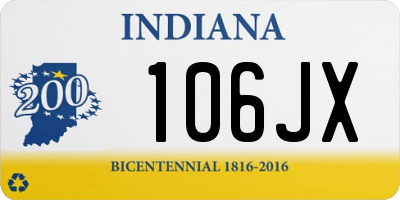 IN license plate 106JX