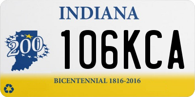 IN license plate 106KCA