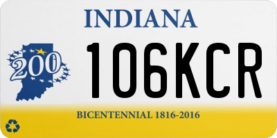 IN license plate 106KCR