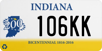 IN license plate 106KK