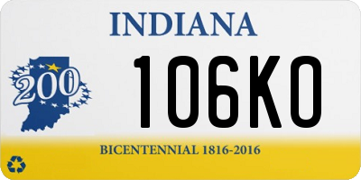 IN license plate 106KO