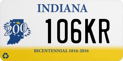 IN license plate 106KR