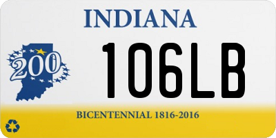 IN license plate 106LB