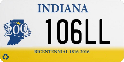 IN license plate 106LL