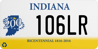 IN license plate 106LR