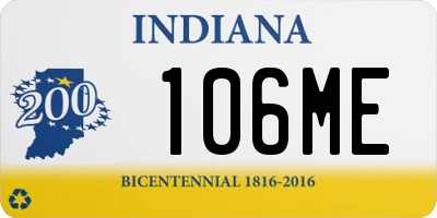IN license plate 106ME
