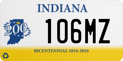 IN license plate 106MZ