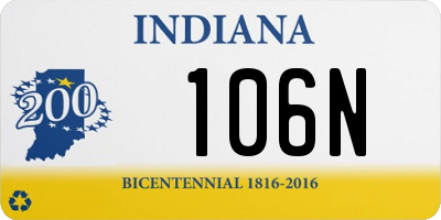 IN license plate 106N