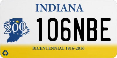 IN license plate 106NBE