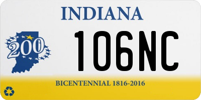 IN license plate 106NC