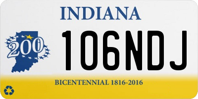 IN license plate 106NDJ