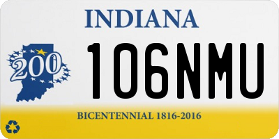 IN license plate 106NMU