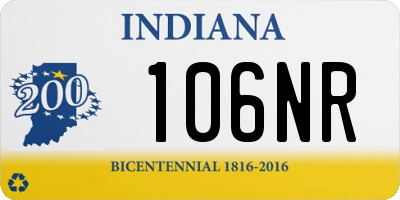 IN license plate 106NR