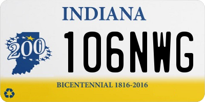 IN license plate 106NWG
