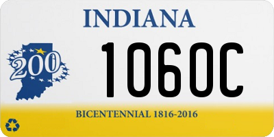 IN license plate 106OC