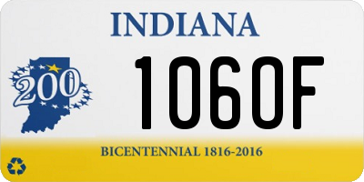 IN license plate 106OF