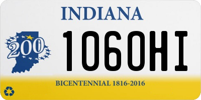 IN license plate 106OHI