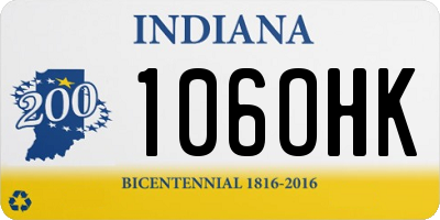 IN license plate 106OHK