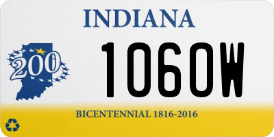 IN license plate 106OW