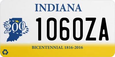 IN license plate 106OZA