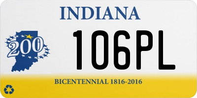 IN license plate 106PL