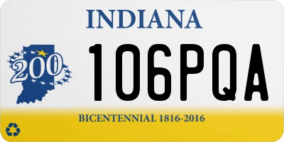 IN license plate 106PQA