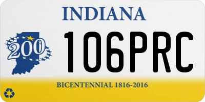 IN license plate 106PRC