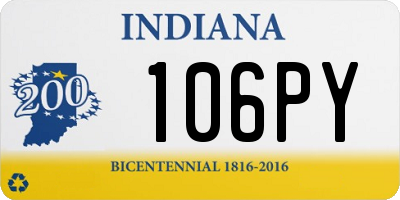 IN license plate 106PY