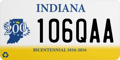 IN license plate 106QAA