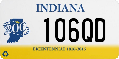 IN license plate 106QD