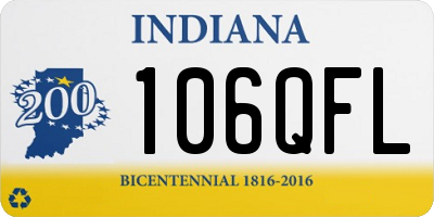 IN license plate 106QFL