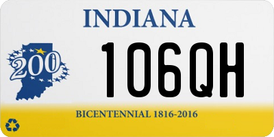 IN license plate 106QH