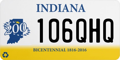 IN license plate 106QHQ