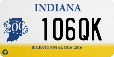 IN license plate 106QK