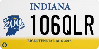 IN license plate 106QLR