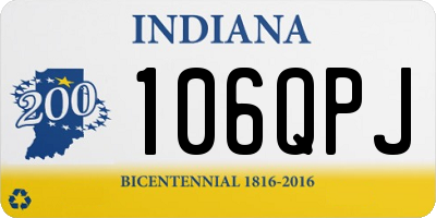 IN license plate 106QPJ