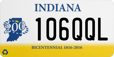 IN license plate 106QQL