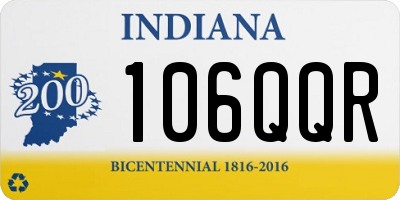 IN license plate 106QQR